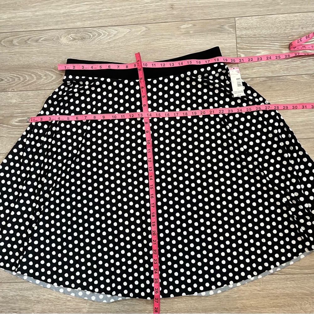 Covington A-Line Skirt with Black and White Dots